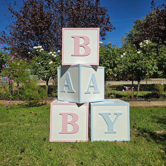 BABY Boxes - Not available to hire without a Balloon Garland - UpUpNAwayBalloons