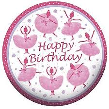 Ballarina Poses Happy Birthday 45cm Foil Balloon - UpUpNAwayBalloons