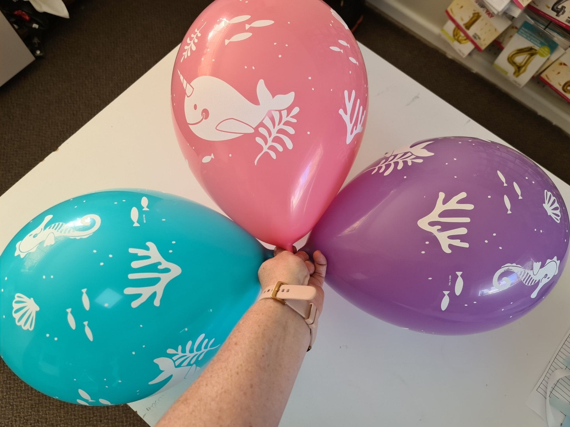 Balloon Bouquet Printed (Ranging from 3 Balloons - 12 Balloons) by UpUpNAwayBalloons