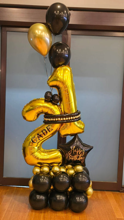 Balloon Marquee Stacks - Personalised [Double Digit] - UpUpNAwayBalloons