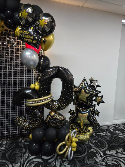 Balloon Marquee Stacks - Personalised [Double Digit] - UpUpNAwayBalloons