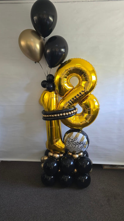 Balloon Marquee Stacks - Personalised [Double Digit] - UpUpNAwayBalloons