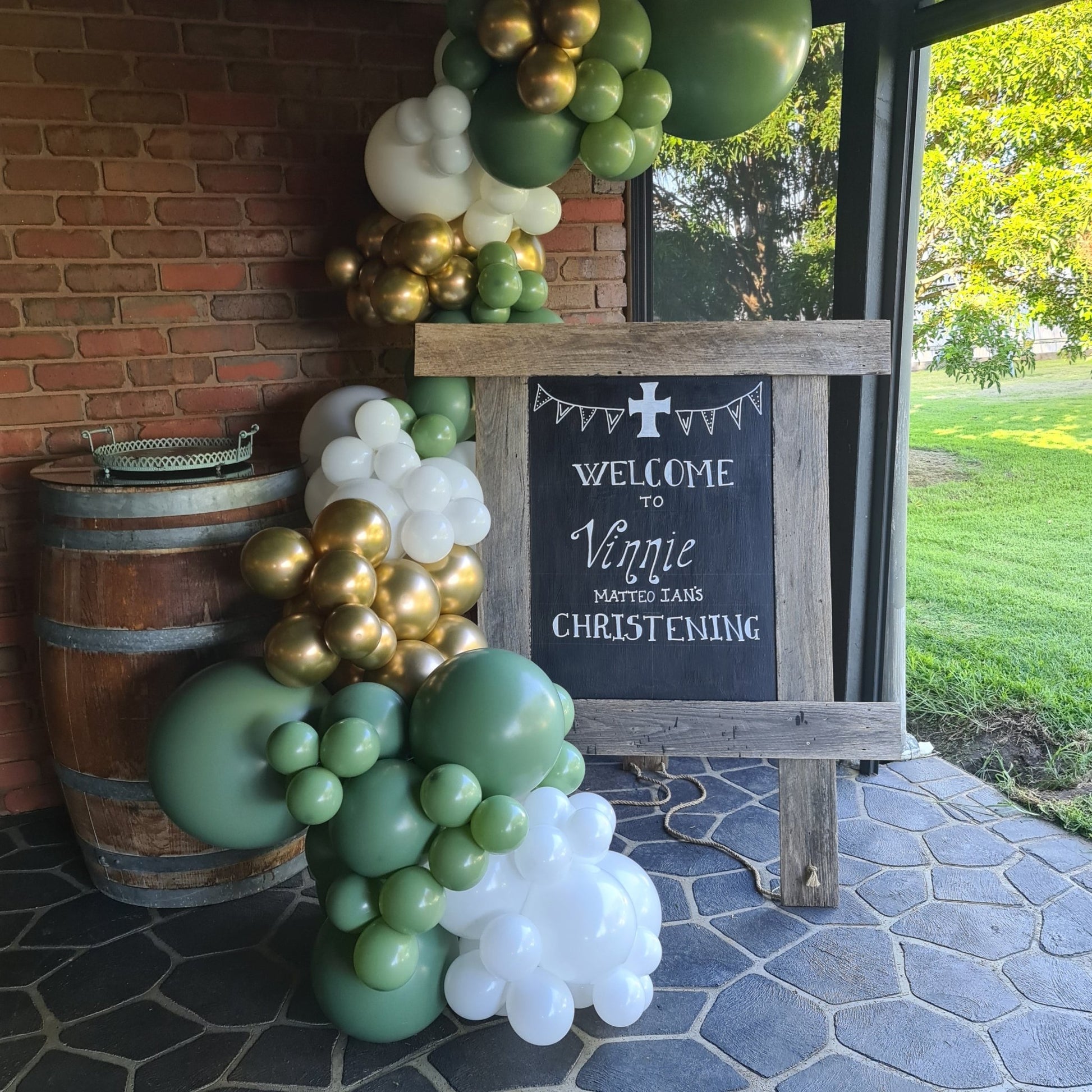 Baptism / Christenings / Naming Day Organic Garlands - UpUpNAwayBalloons