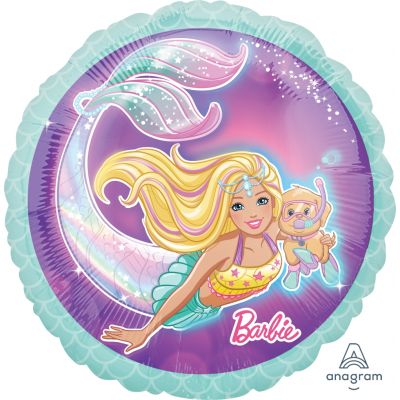 Barbie Mermaid Foil Balloon by UpUpNAwayBalloons