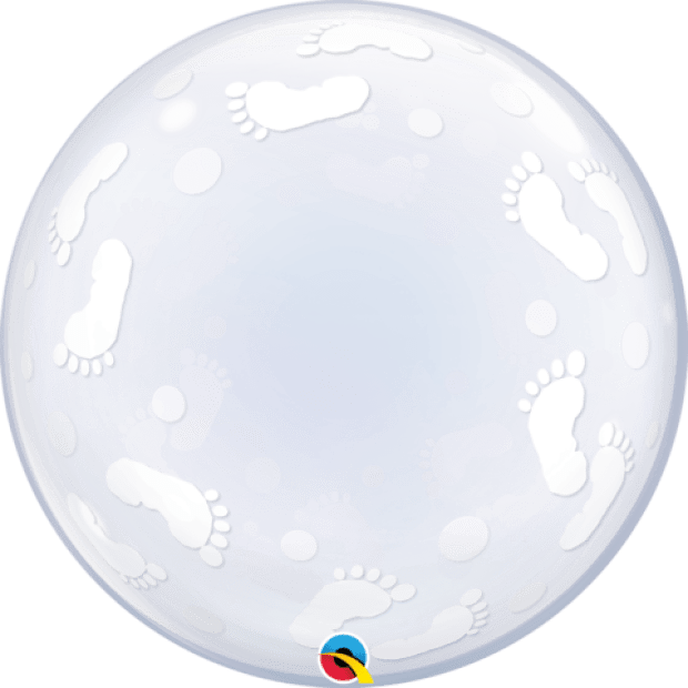 Beautiful Bubble Balloons in a Box - Baby Feet - UpUpNAwayBalloons