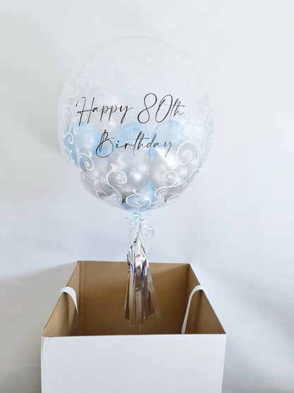 Beautiful Bubble Balloons in a Box - Filagree - UpUpNAwayBalloons