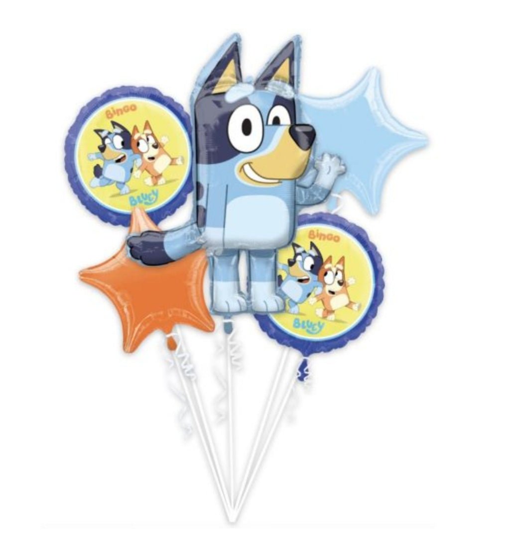 Bluey Birthday Helium Balloon Bouquet by UpUpNAwayBalloons