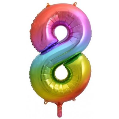 Bright Rainbow Numbers by UpUpNAwayBalloons
