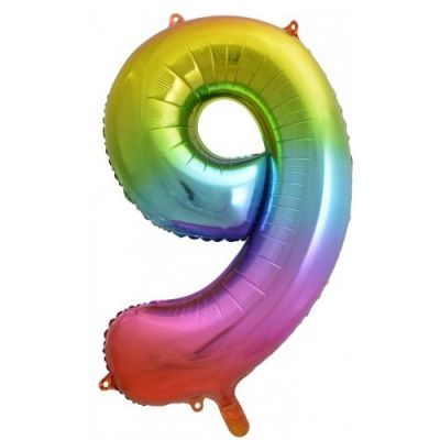 Bright Rainbow Numbers by UpUpNAwayBalloons