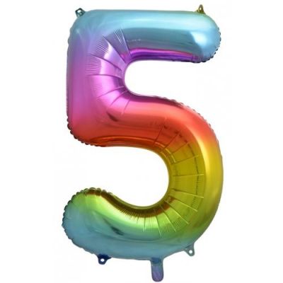 Bright Rainbow Numbers by UpUpNAwayBalloons