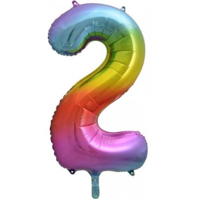 Bright Rainbow Numbers by UpUpNAwayBalloons