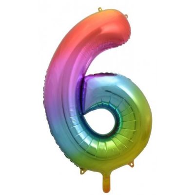 Bright Rainbow Numbers by UpUpNAwayBalloons