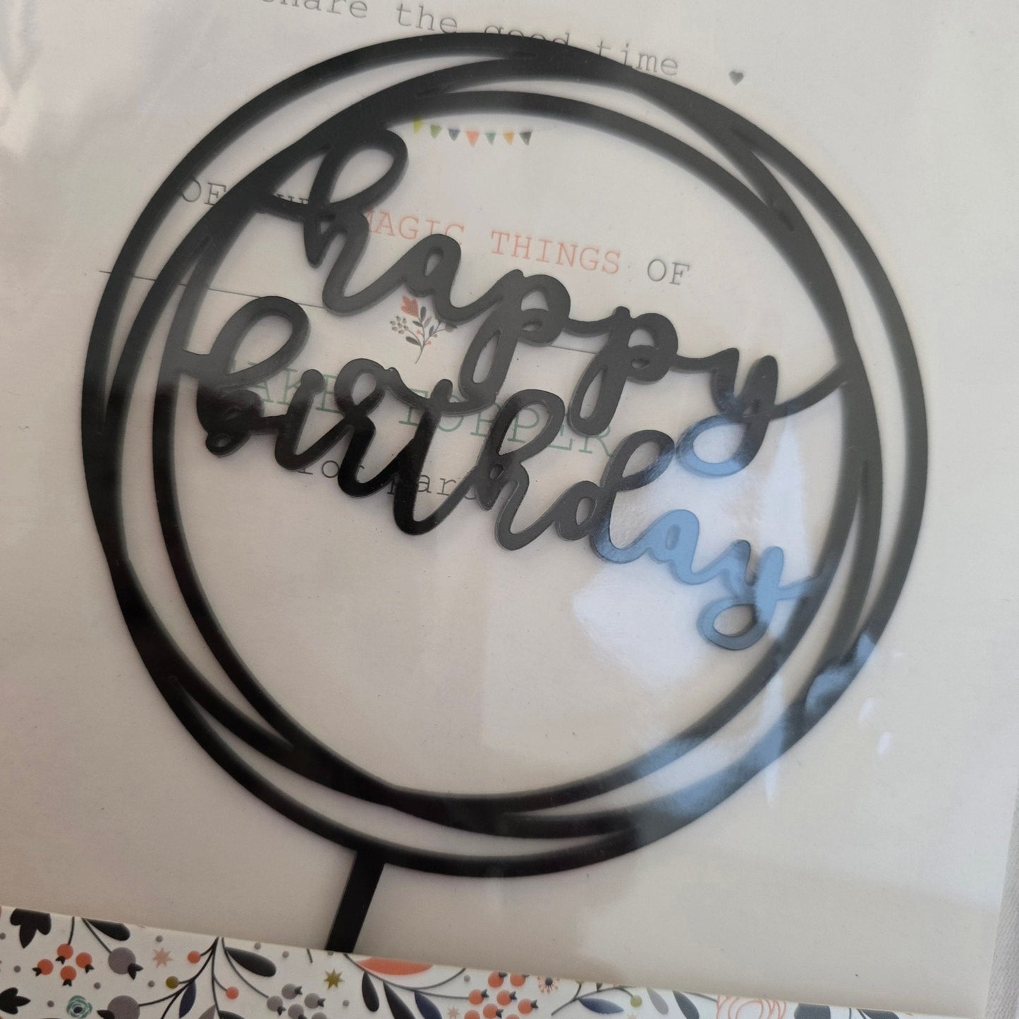 Cake Topper Happy Birthday (Gold, Rose Gold & Silver) - UpUpNAwayBalloons