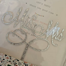 Load image into Gallery viewer, Cake Topper Mr &amp; Mrs Wedding - UpUpNAwayBalloons

