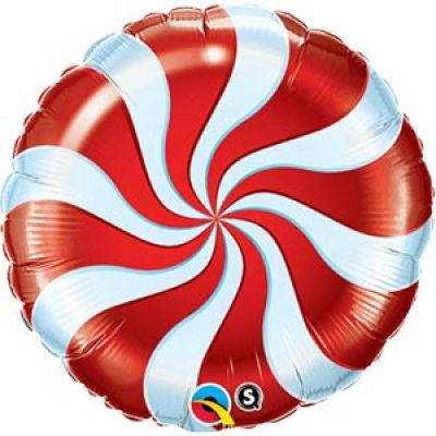 Candy Cane Stripe Red Foil Table Centrepiece - UpUpNAwayBalloons