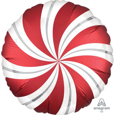 Candy Cane Stripe Red Foil Table Centrepiece - UpUpNAwayBalloons