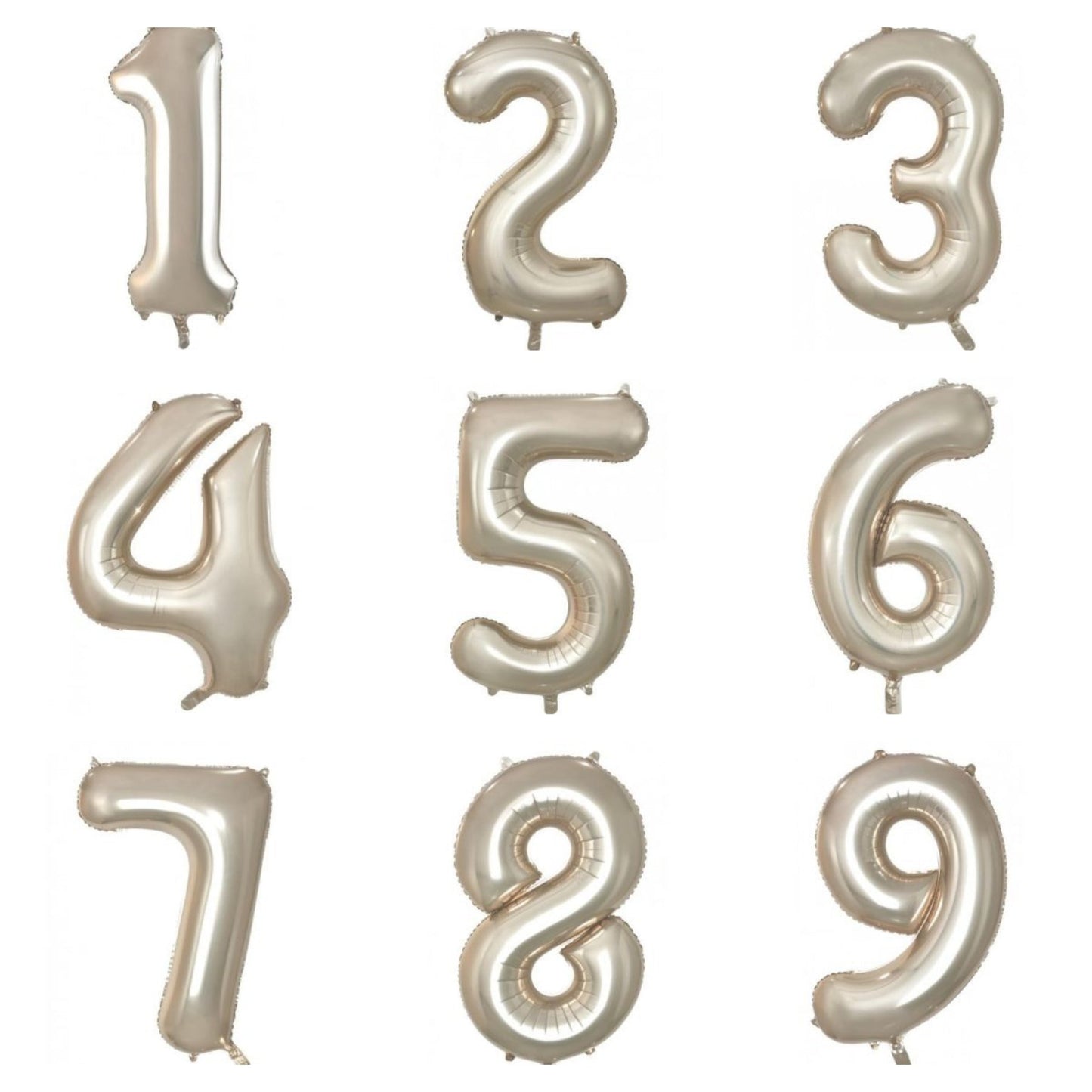 Champagne Numbers - UpUpNAwayBalloons