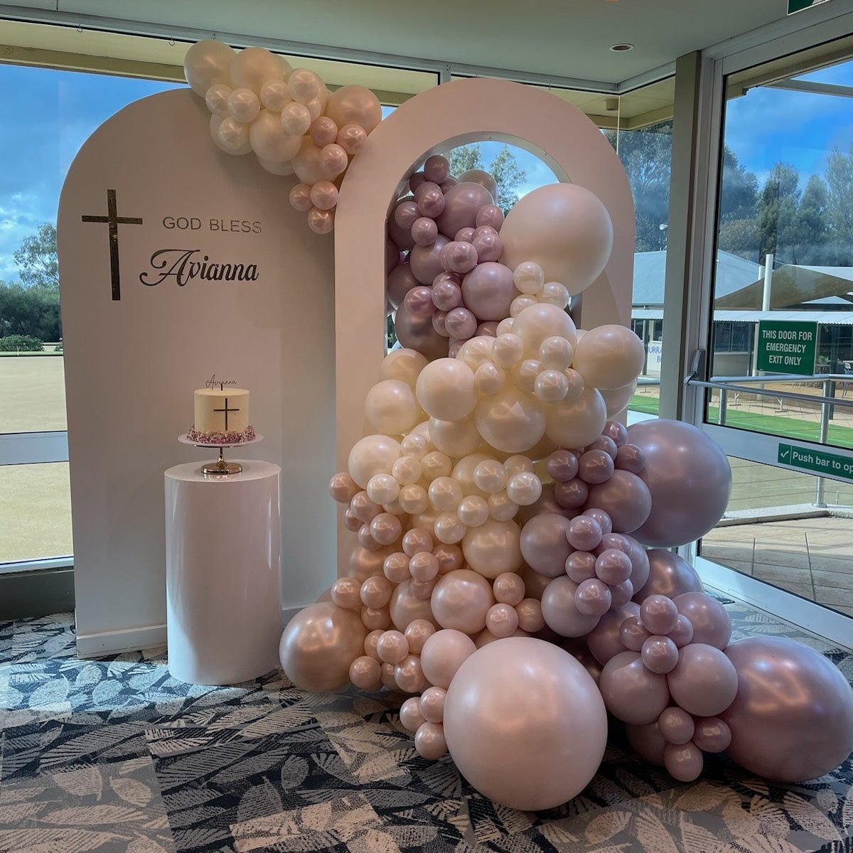 Chiara Backdrops - Only available to hire with Organic Balloon Garlands. - UpUpNAwayBalloons