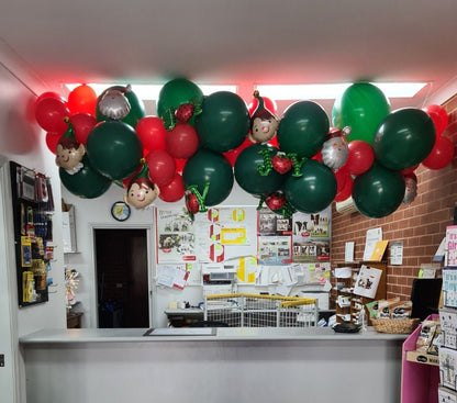 Christmas Backdrops & Local Business Xmas Decorations - message for a FREE quote. - UpUpNAwayBalloons