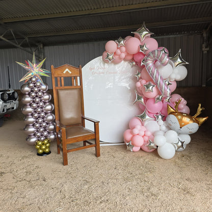 Christmas Backdrops & Local Business Xmas Decorations - message for a FREE quote. - UpUpNAwayBalloons