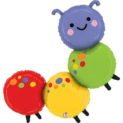 Colourful Caterpillar Supershape Helium Balloon - UpUpNAwayBalloons