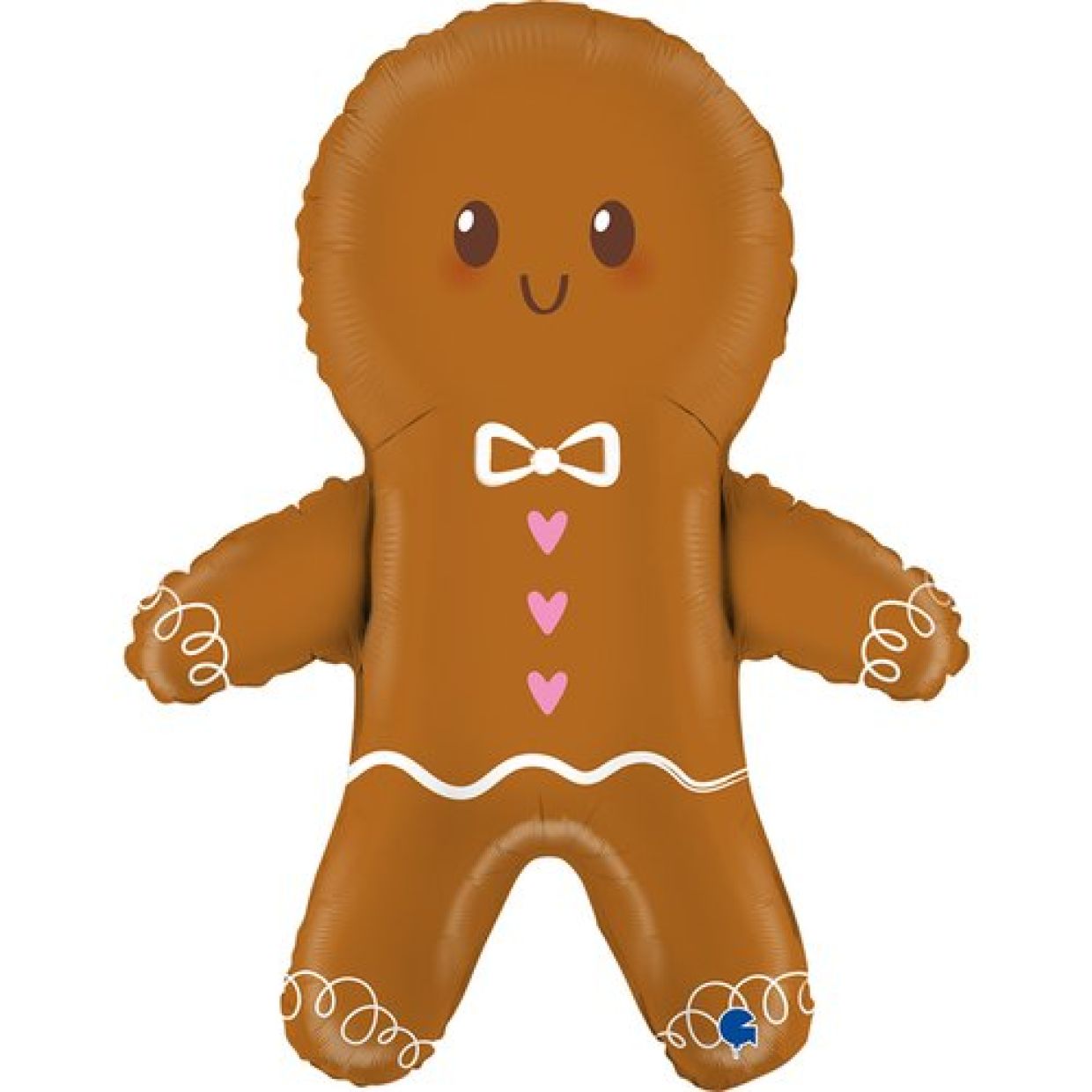Cute Gingerbread Man Santa Sack Balloon - UpUpNAwayBalloons