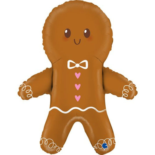 Cute Gingerbread Man Santa Sack Balloon - UpUpNAwayBalloons
