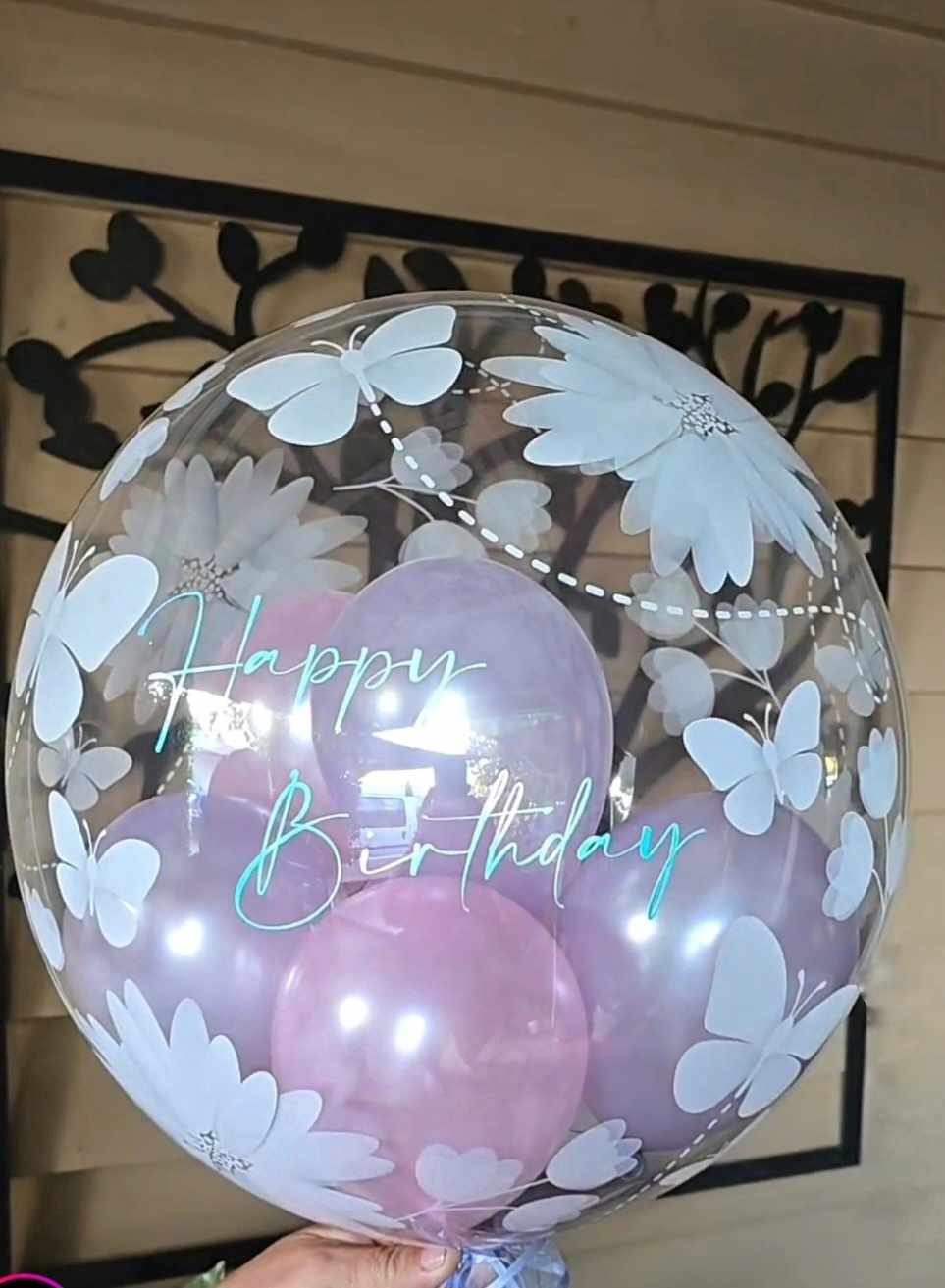 Beautiful Bubble Balloons in a Box - Flowers & Butterflies - UpUpNAwayBalloons