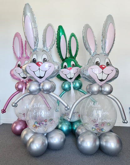 Easter Bunny Balloon - BYO chocolates - UpUpNAwayBalloons