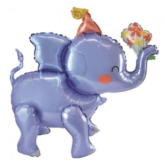 Elephant air filled standing balloon - UpUpNAwayBalloons