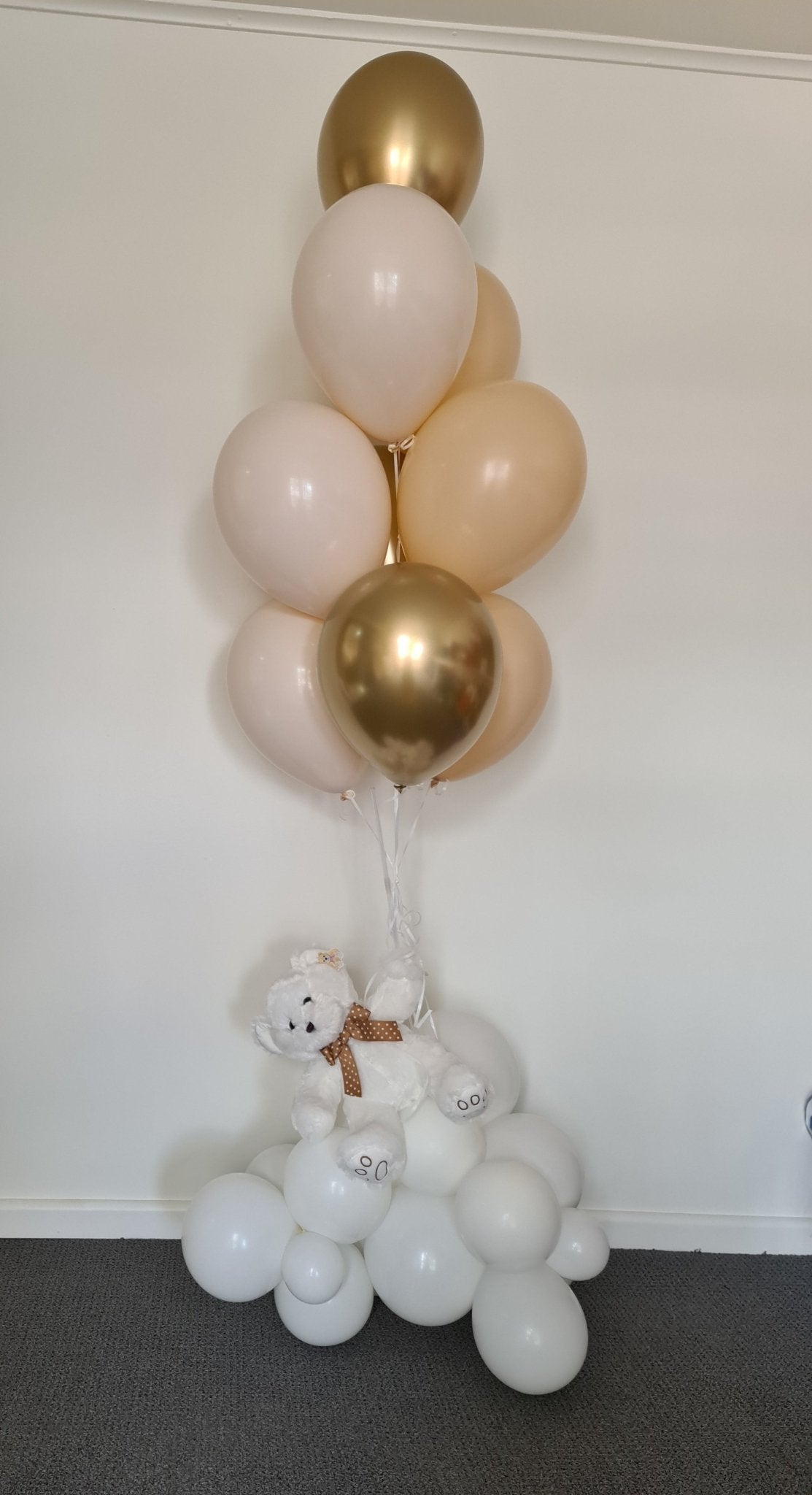 Floating Teddy Bear by UpUpNAwayBalloons
