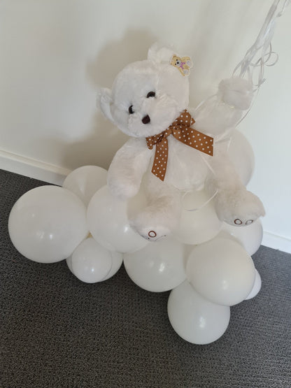 Floating Teddy Bear by UpUpNAwayBalloons