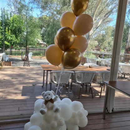 Floating Teddy Bear by UpUpNAwayBalloons