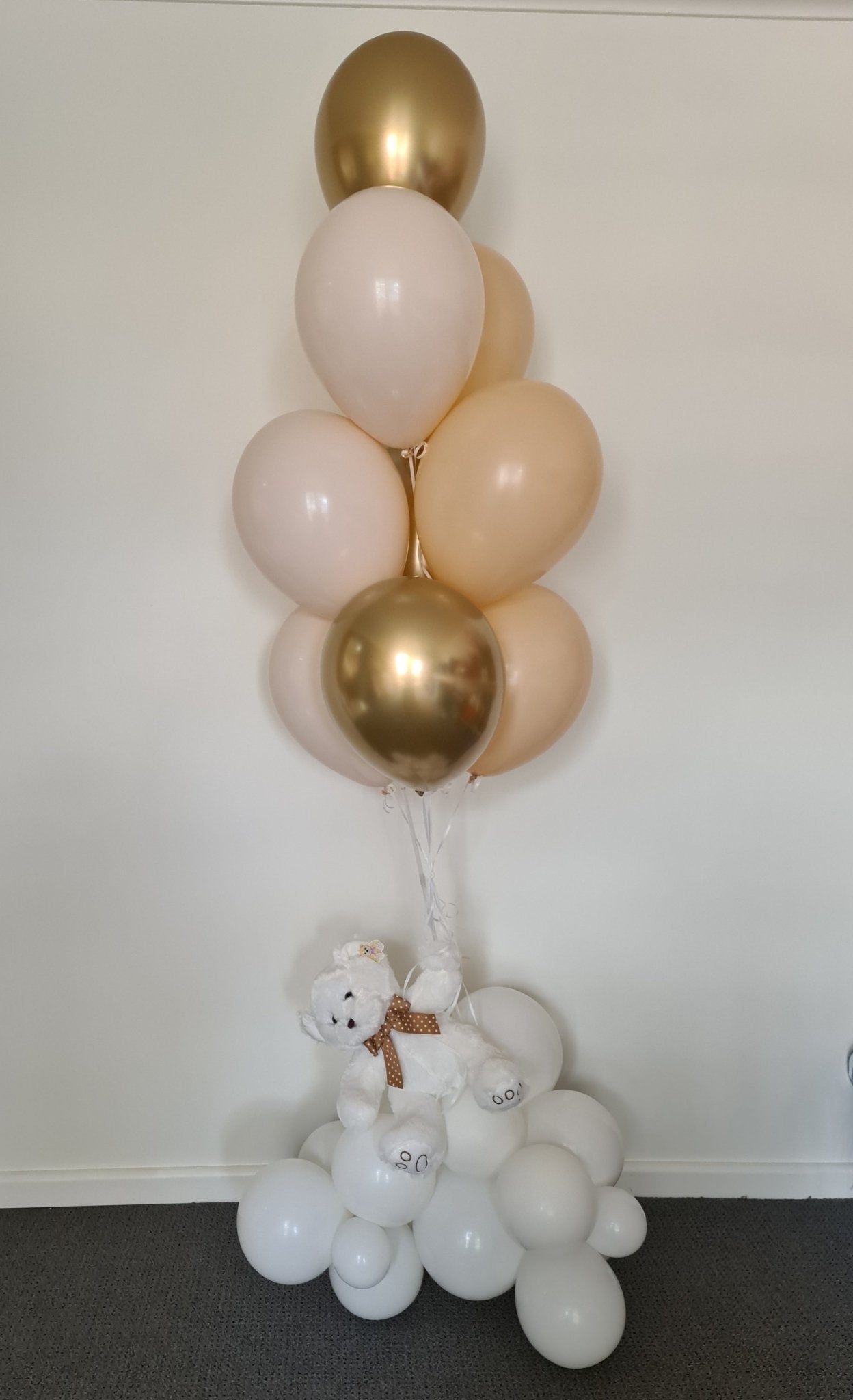 Floating Teddy Bear by UpUpNAwayBalloons