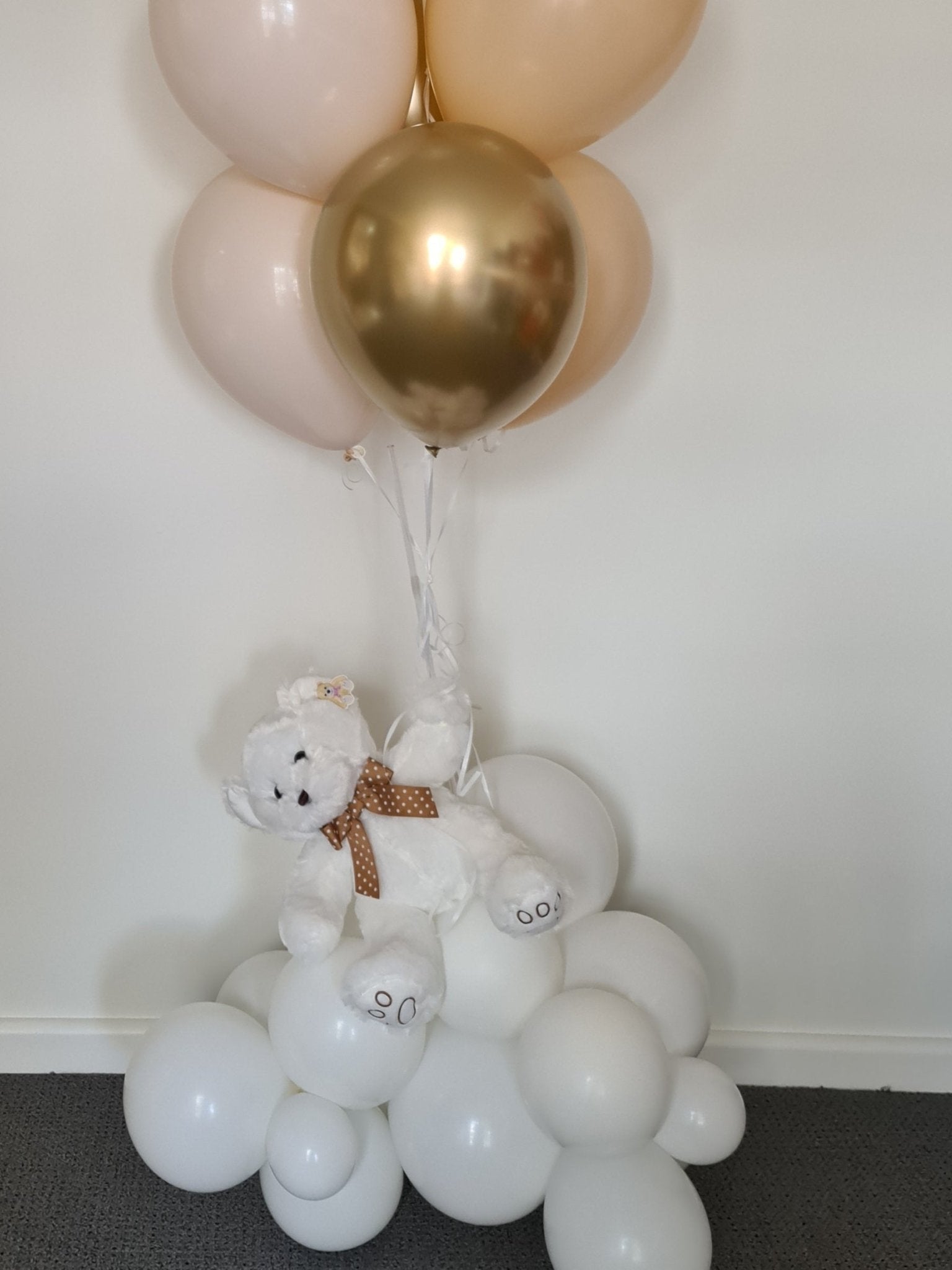 Floating Teddy Bear by UpUpNAwayBalloons