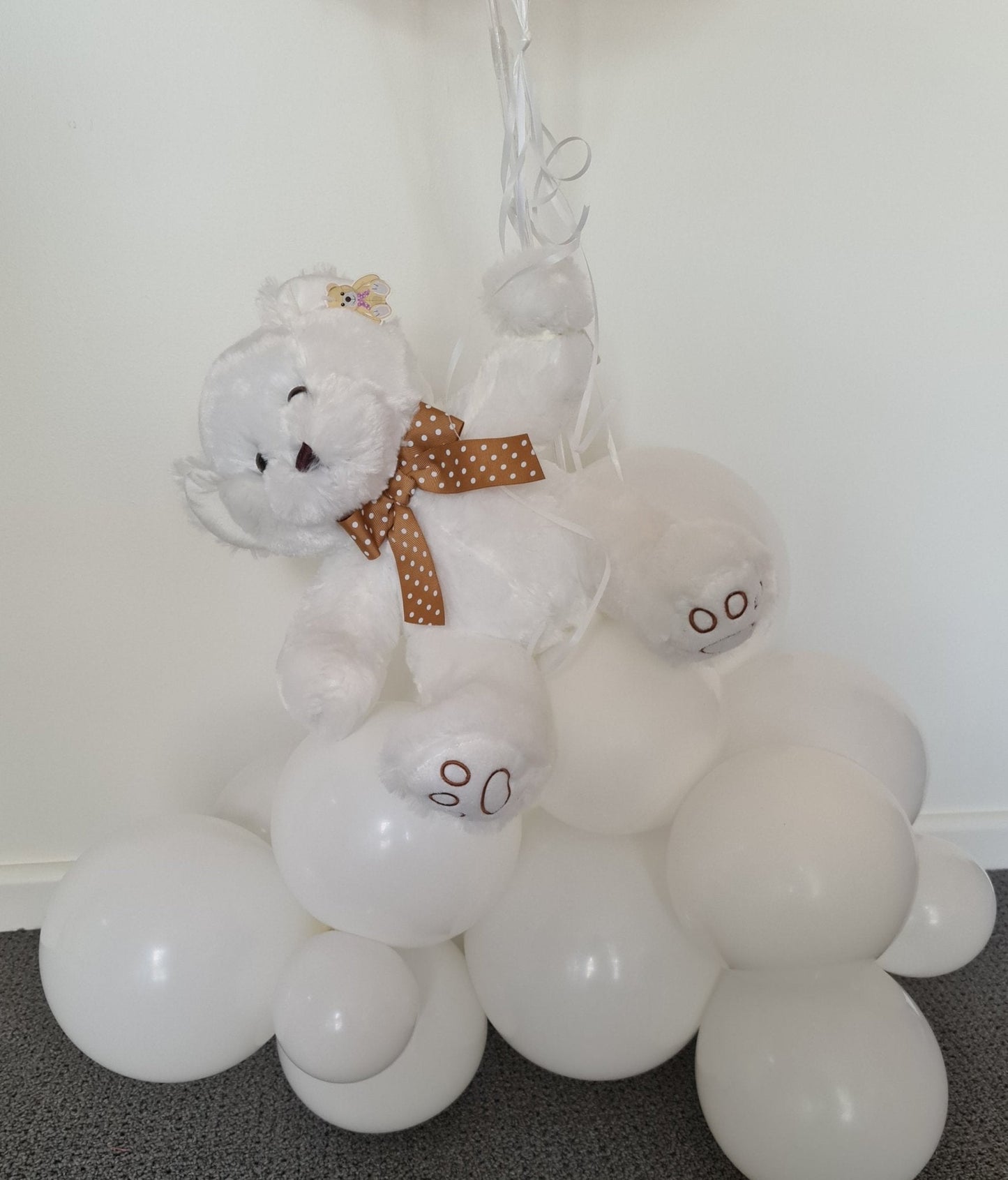 Floating Teddy Bear by UpUpNAwayBalloons