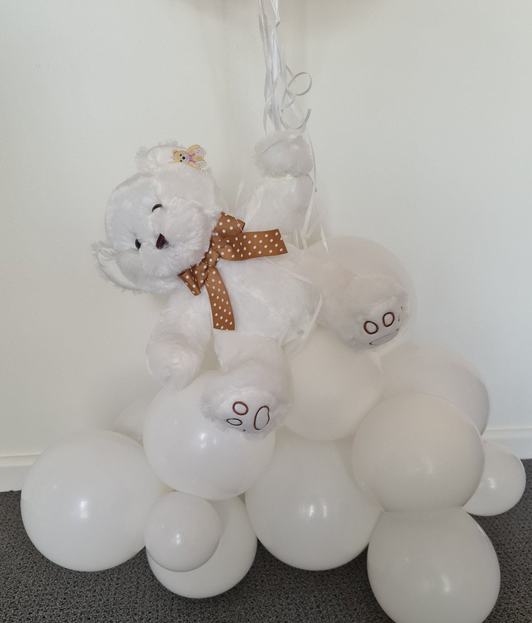 Floating Teddy Bear by UpUpNAwayBalloons