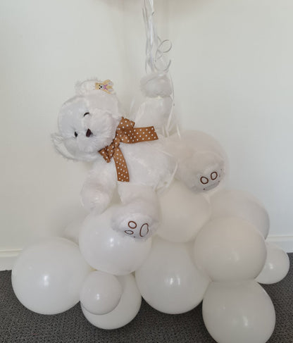 Floating Teddy Bear by UpUpNAwayBalloons
