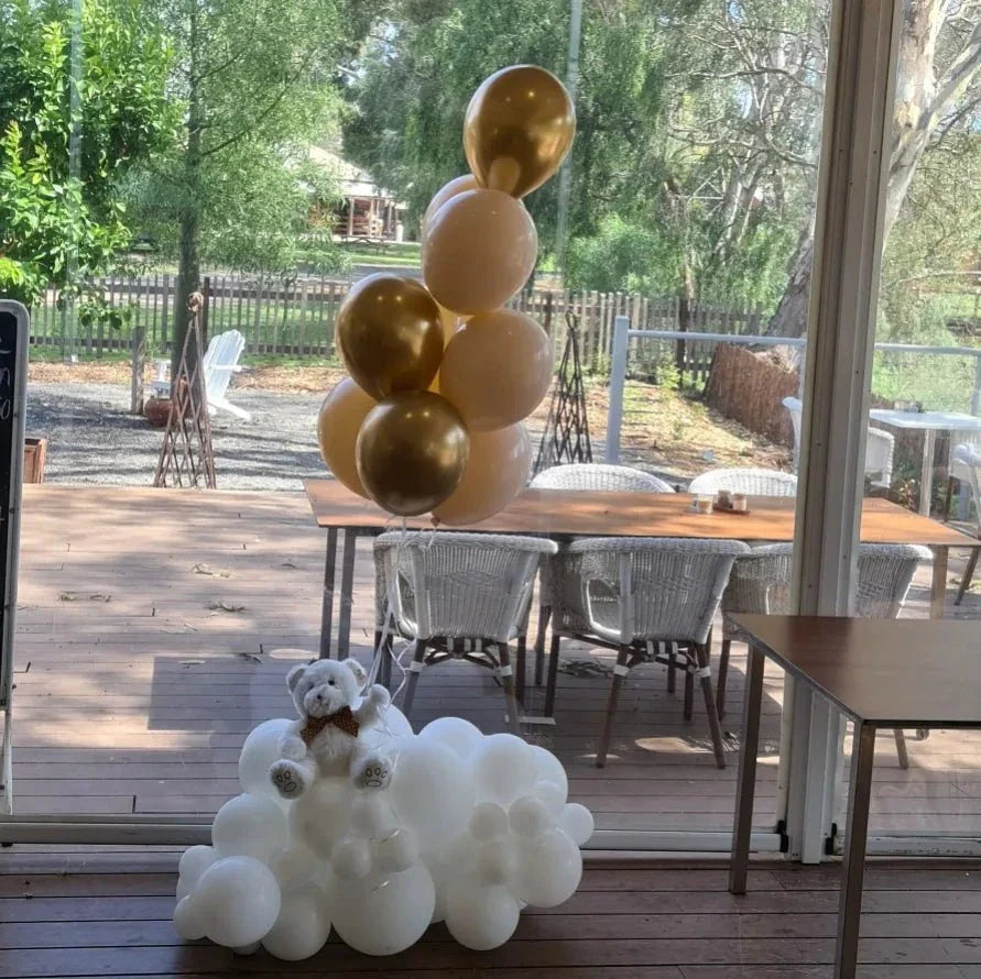 Floating Teddy Bear by UpUpNAwayBalloons