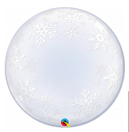 Frozen Theme Snowflake Bubble Balloon by UpUpNAwayBalloons