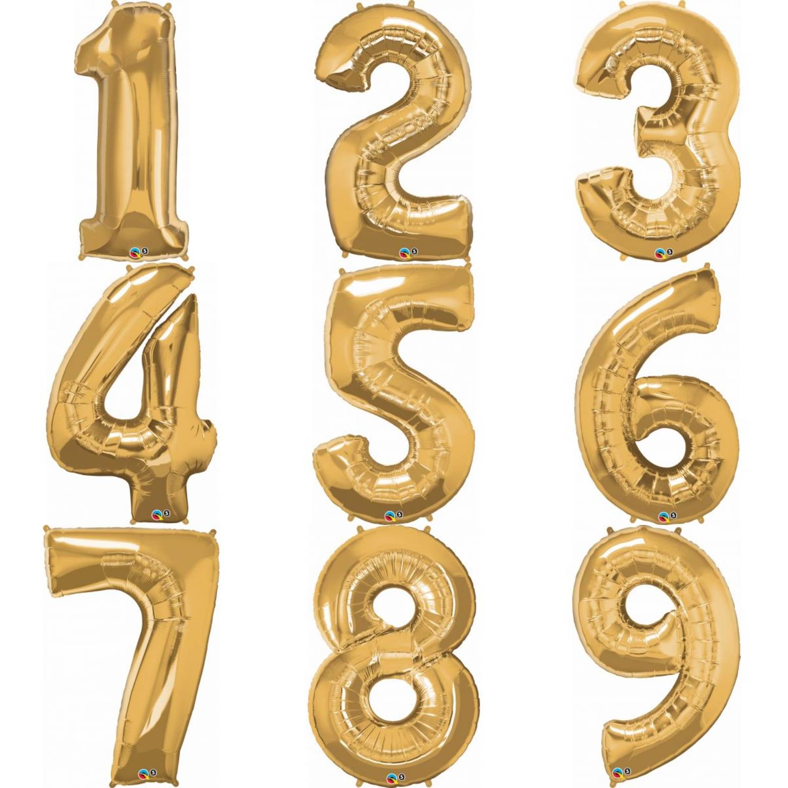 Gold Numbers by UpUpNAwayBalloons