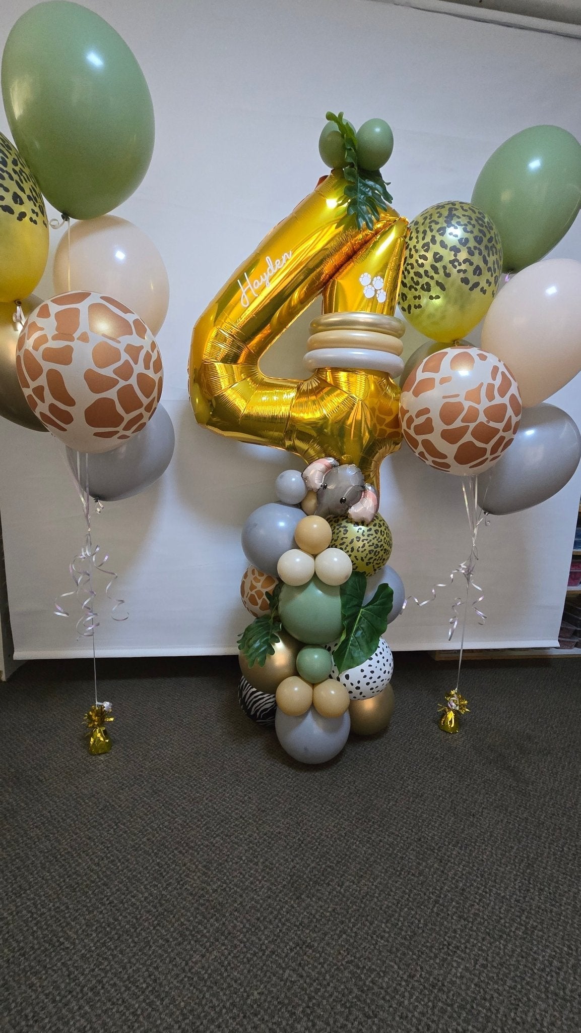 Jungle Theme Personalised 1st Birthday Package 4 - UpUpNAwayBalloons