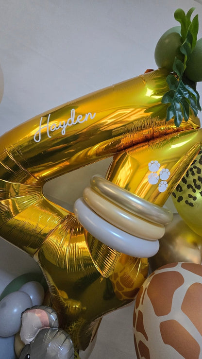 Jungle Theme Personalised 1st Birthday Package 4 - UpUpNAwayBalloons