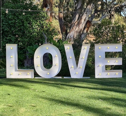 Light Up Love Letters for Hire by UpUpNAwayBalloons