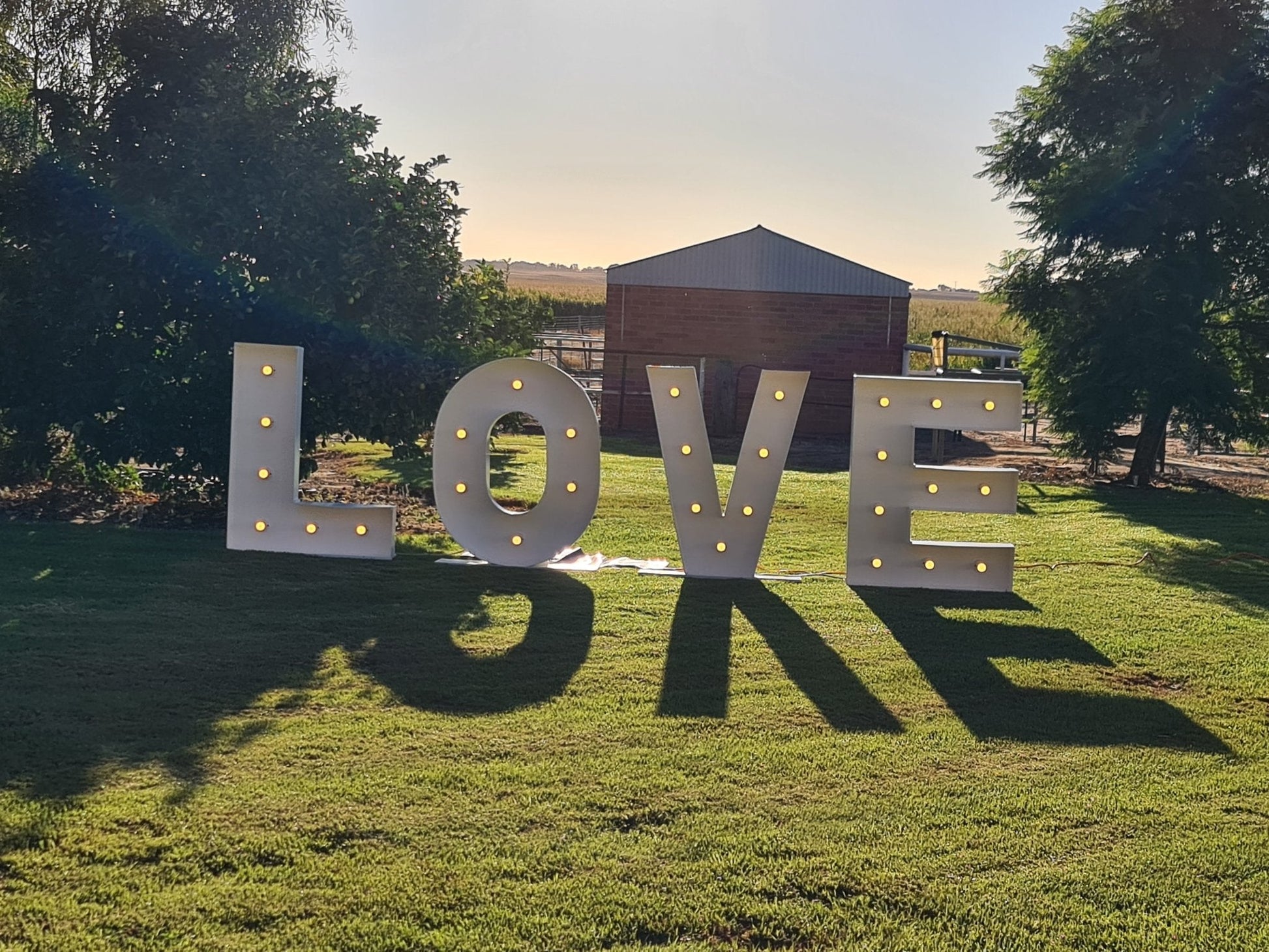 Light Up Love Letters for Hire by UpUpNAwayBalloons
