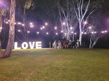 Load image into Gallery viewer, Light Up Love Letters for Hire by UpUpNAwayBalloons
