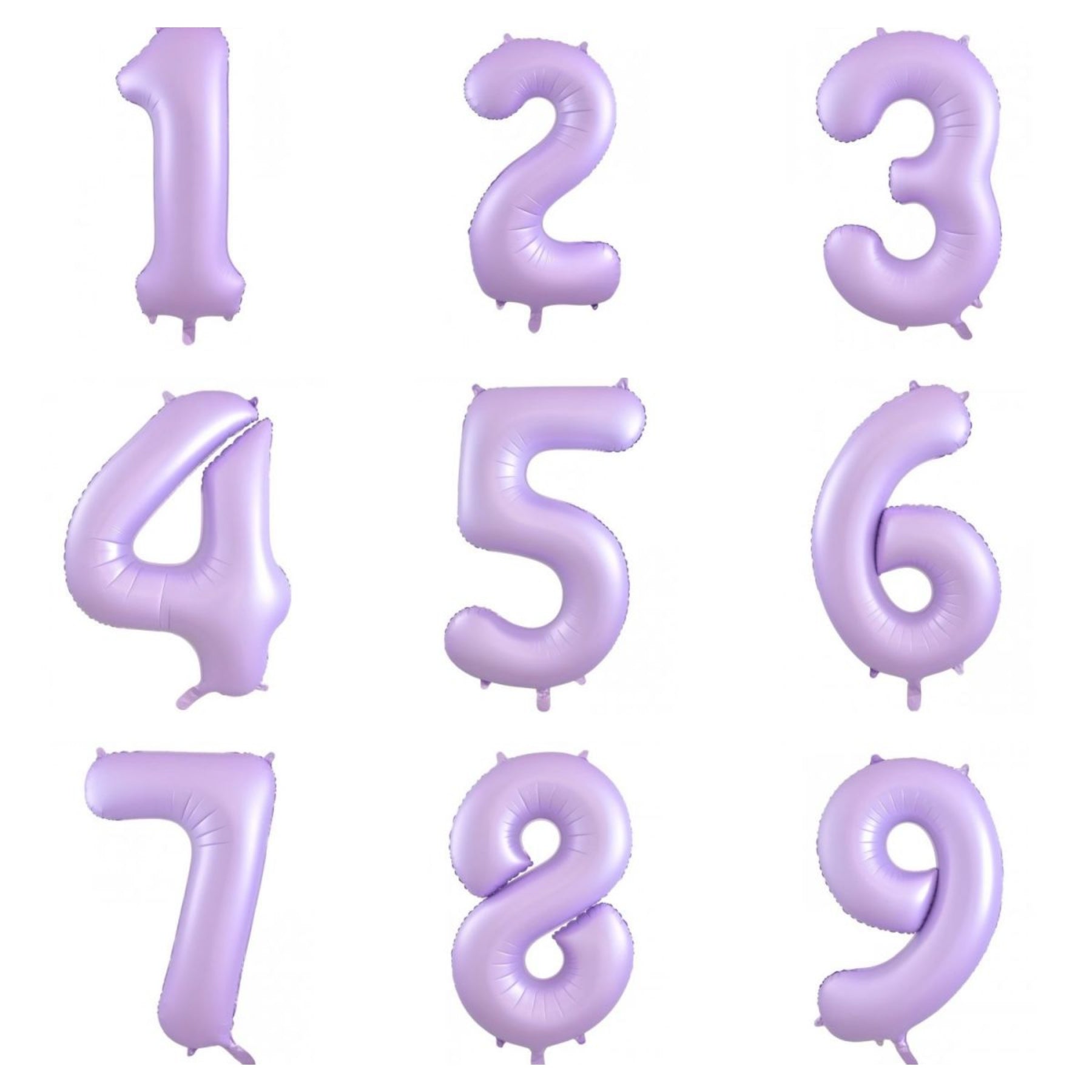 Lilac/Mauve Numbers - UpUpNAwayBalloons