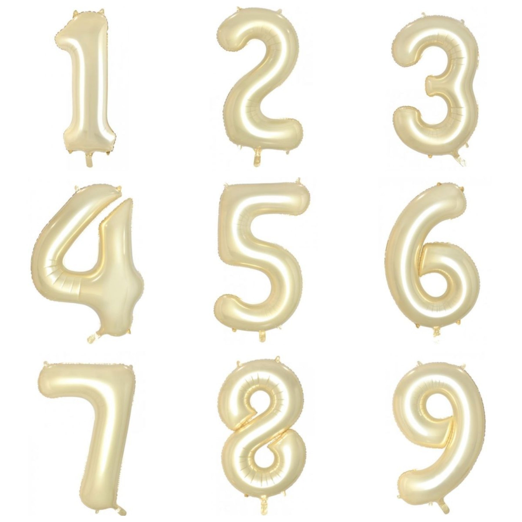 Lux Gold Numbers – UpUpNAwayBalloons