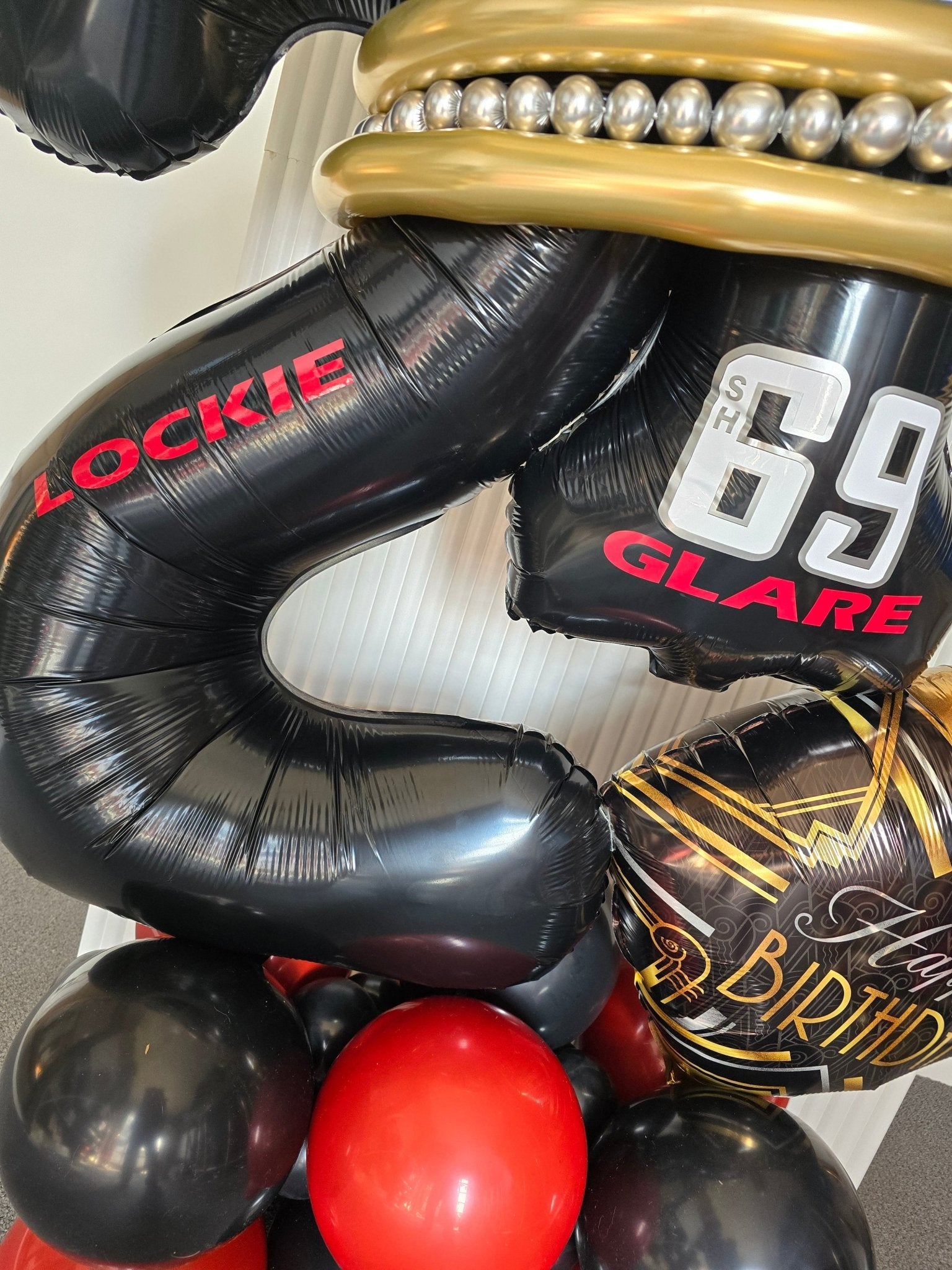 Marquee Style Balloon Numbers Personalised [Double Digit] - UpUpNAwayBalloons