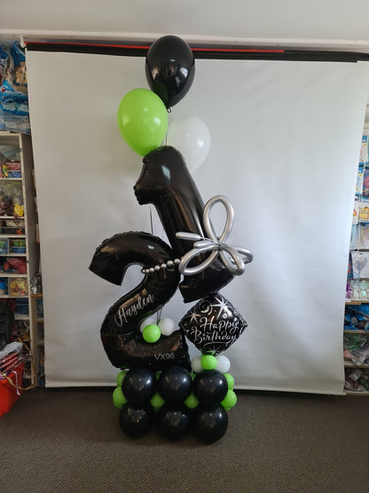 Balloon Marquee Stacks - Personalised [Double Digit] by UpUpNAwayBalloons